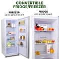 thumbnail image 4 of Hamilton Beach 14 Cu. ft. Upright Convertible Refrigerator Freezer, White Garage Ready Fridge or Freezer for Home, Basement, Business, Bulk Storage, White, 4 of 17