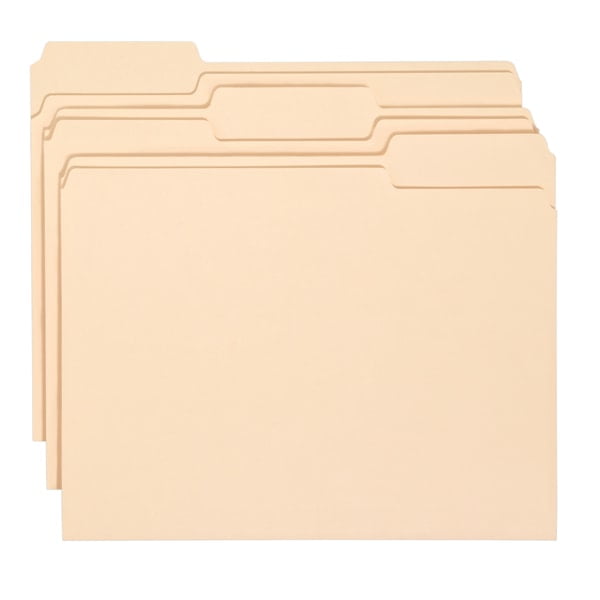 Office Depot Economy File Folders, 1/3 Cut, Letter Size, Manila, Pack Of 150, 172816 Walmart
