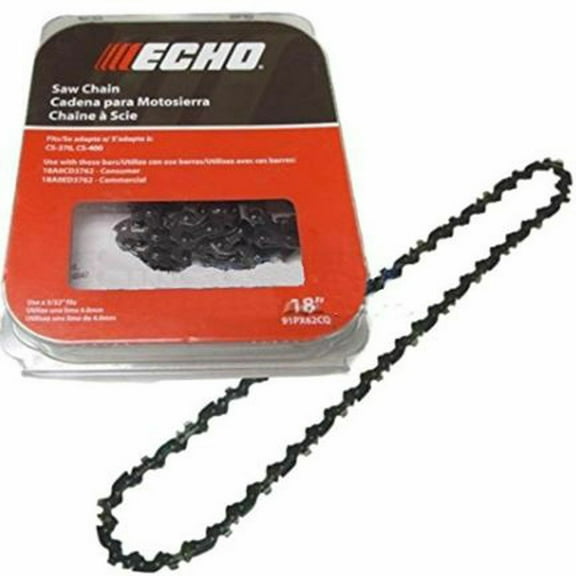 ECHO 18" Full Chisel Chainsaw Chain, 62 Drive Links 3/8 Pitch for CS-370 and CS-400