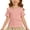 Pink, variant on Girls Trendy Back Cross T-Shirt Short Sleeve Summer New Korean Solid Versatile Top Size 18-24 M