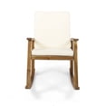 thumbnail image 3 of Noble House Candel Outdoor Wood Rocking Chair Cushion Teak/Cream (Set of 2), 3 of 21