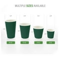 thumbnail image 3 of 4 Ounce Ripple Insulated Coffee Cups 500 Double Wall Corrugated Coffee Cups - Leakproof Non-Slip Forest Green Paper Ribbed Coffee Cups Recyclable Matching Lids Sold Separately, 3 of 7