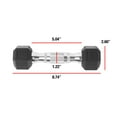 thumbnail image 3 of WF Athletic Supply 32lb Rubber Coated Dumbbell Set with Storage Rack, 3 of 7