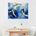 thumbnail image 2 of Awypu  Abstract Wall Art Blue Modern Art Wall Decor Artwork For Walls Living Room Huge Wall Canvas Office Pictures For Wall Navy Gold Contempor Decorations For Bedroom, 2 of 6