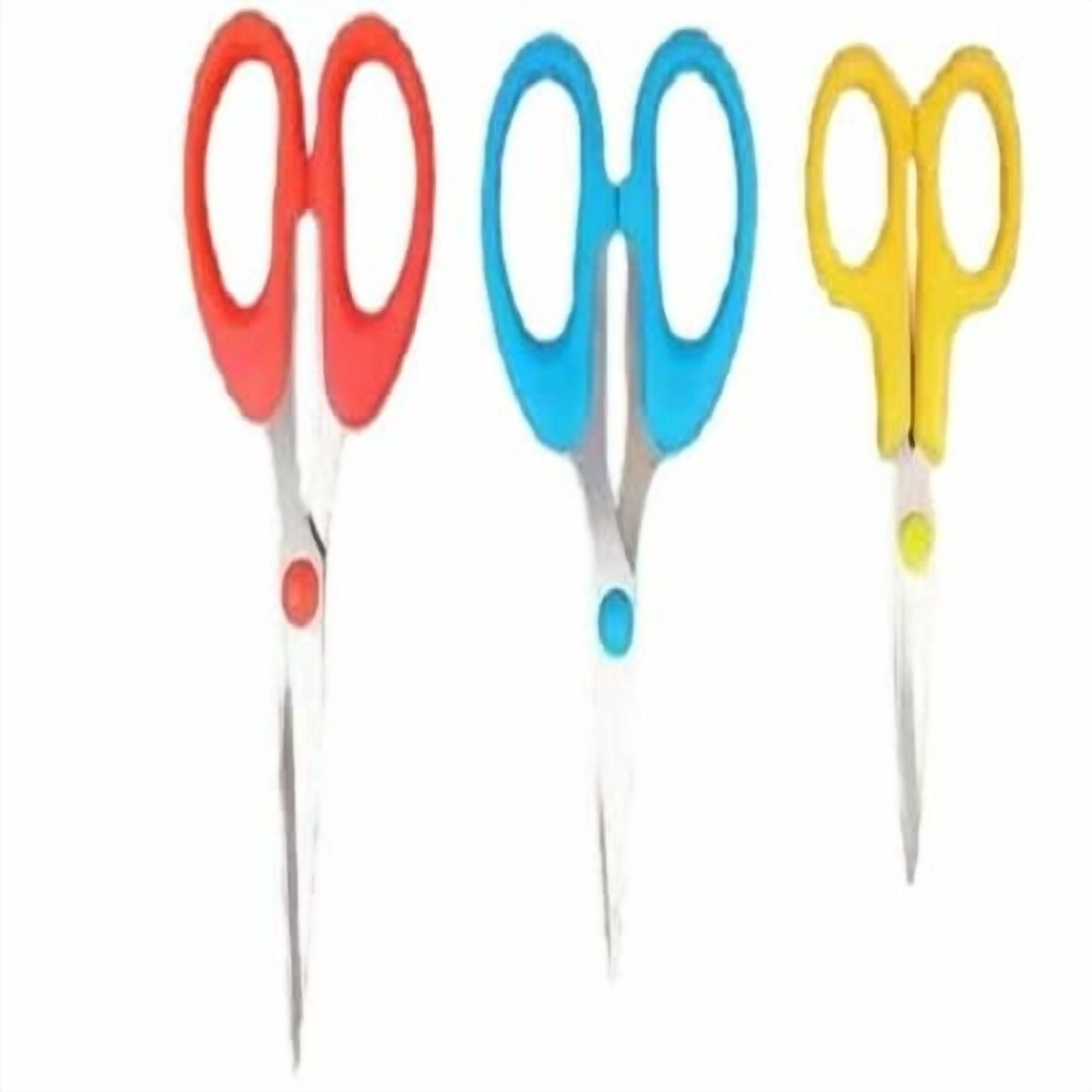 Multipurpose Scissors Set - (Set of 3) Stainless Steel Multicoloured Scissors at Different Sizes for Household,Home & Kitchen, Office, Art & Craft, Sewing, Cloth Cutting (9", 8", 5.5")