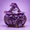 A, variant on Halloween Witch Hat Pumpkin Candy Jar, Decorative Lidded Storage Container with Colorful Chip-Filled Look, Desktop Treat Jar and Soft Glow Display Style Options