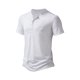 thumbnail image 4 of Lucakuins Hombres Camisa Casual, Manga Corta Cuello Redondo Botones Sólido Suelto Fiesta Calle Primavera Verano Tops Lucakuins  moda, 4 of 9