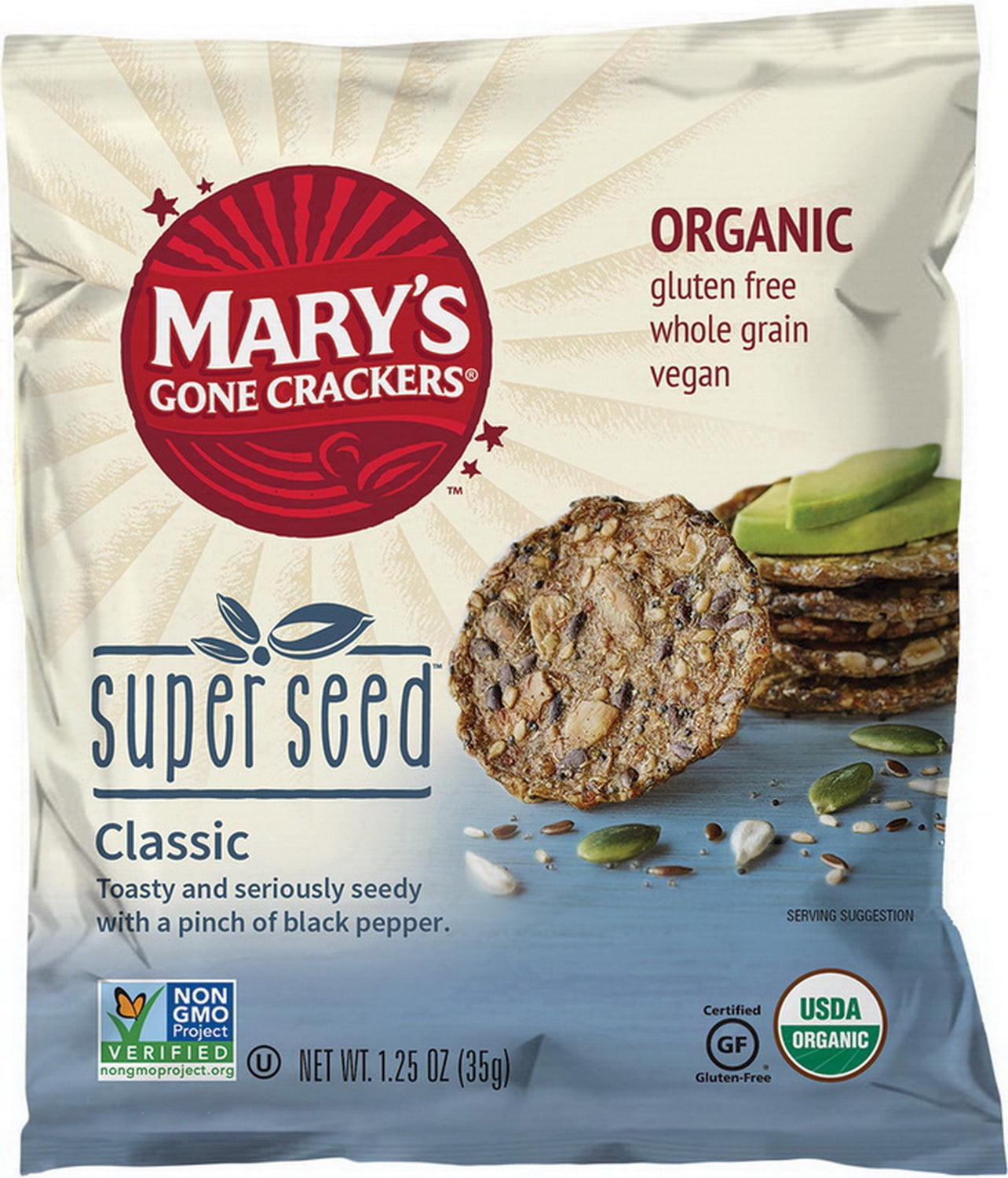 (Price/Case)Mary's Gone Crackers US1.25CSSUP GlutenFree Organic