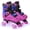 Rosy Blue, variant on MammyGol Adjustable Roller Skates for Kids Boys Girls- Teen Youth Age 6-12 8 9 10 Cool Racing Car Indoor Outdoor Gift Idea for Birthdays Christmas Silver
