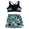 thumbnail image 4 of YONGHS Two Pieces Bathing Suit for Kids Girls Flower Butterfly Printed Swimwear Rash Guard Swimsuit Lily 16, 4 of 7