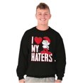 thumbnail image 5 of Funny Papa Smurf I Heart My Haters Sweatshirt for Men or Women Brisco Brands S, 5 of 6