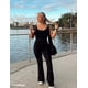 thumbnail image 2 of Mono YEOREO Flare, sin mangas, sin espalda, para gimnasio, ajustado, negro, 2 of 6