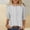 Gray, variant on Women's 3/4 Sleeve Tops Plus Size Fashion Printed Blouse Round Neck Spring Summer Top