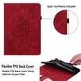 thumbnail image 4 of iPad mini 6th Generation 8.3 inch Case,Dteck Butterfly Pattern Leather Card Holder Wallet Case Kickstand Hybrid Rubber Folio Flip Cover for iPad mini 6 2021,Red, 4 of 6