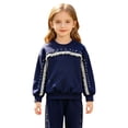 thumbnail image 6 of NIEWTR Baby Fall Winter Clothes Kids Long Sleeve Set 2PCs Crewneck Tee + Elastic Long Pants Breathable Pajamas Gift Set for 0-18 Months Toddler Outfits(A-Black,3-4 Years), 6 of 6