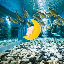 FRCOLOR 2 Pcs Tank Moon Pendant Aquarium Ornament 5.5x3.5cm