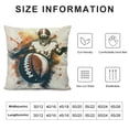 thumbnail image 5 of Football Pillow Cover Retro Gift for Boy Room Throw Pillow Case Home Decor for Sofa Livingroom Couch Bed Decorative, 5 of 5