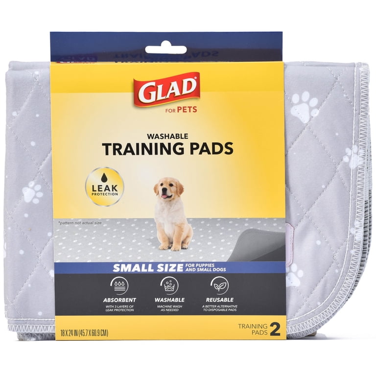 Glad For Pets Washable Reusable Dog Training Pads, Small 2 Pack photo 1