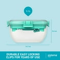 thumbnail image 3 of Sistema Salad TO GO | Lunch Box with Individual Compartments, Travel Cutlery & Dressing Pot| 1.1L | BPA-Free | Minty Teal [21356-53C], 3 of 7