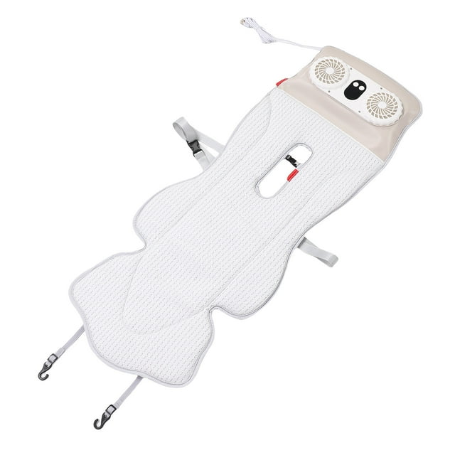COJÍN DE ENFRIAMIENTO DEL COCHECITO DE BEBÉ, ALMOHADILLA DE ENFRIAMIENTO DE COCHECITO USB AJUSTABLE DE 3 VELOCIDADES CON 2 VENTILADORES PARA VIAJAR EN AUTOMÓVIL