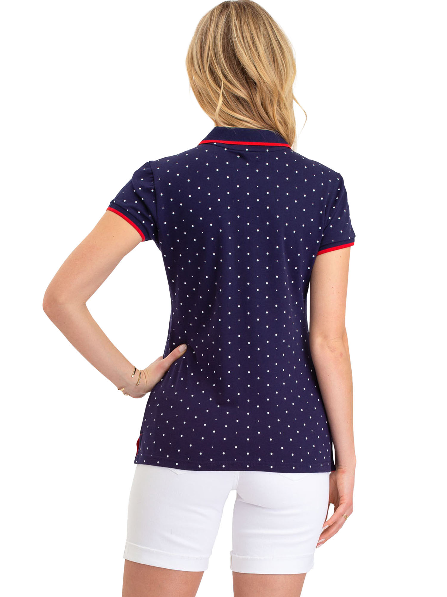 US Polo Assn. Classic Polo Dot Pique Short Sleeve Shirt, Women's - image 4 of 4