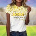 thumbnail image 2 of XFHLMJFF Women's Oversized T-Shirts Summer Tops Casual Loose Basic Printing Round Neck Short Sleeve Tunic Blouse 2024 Trendy, 2 of 5
