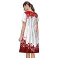 thumbnail image 6 of Vsdgher Winter Christmas Snowflake for Womens Summer 2025 Casual Midi Maxi Dresses Lightweight Short Sleeve Round Neck Beach Dress -X-Large, 6 of 7