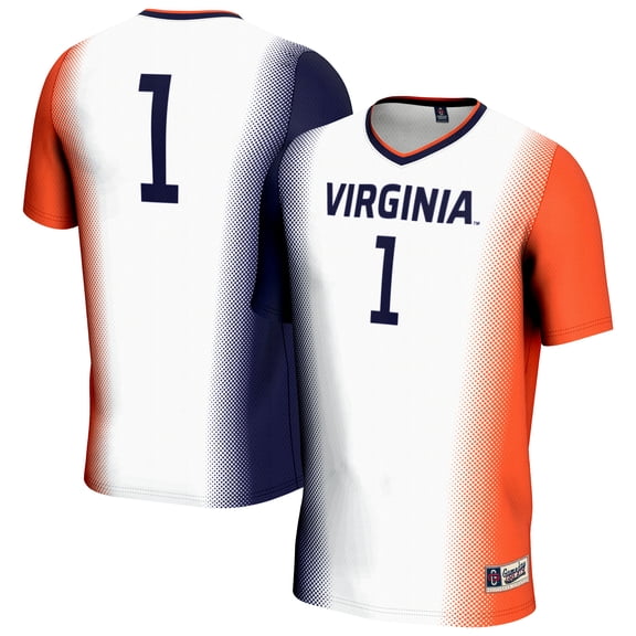 Unisex-GameDay Greats  White/Navy/Orange Virginia Cavaliers Lightweight Women's Soccer Jersey
