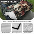 thumbnail image 5 of Yuyamidu Skull Golf Cart Covers Seat Cover with Pockets Red Rose Golf Cart Cushion Cover Universal Fits 2 Passenger Club Car Seats Covers Machine Washable, 5 of 7