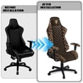 thumbnail image 5 of HUISEFOR Leopard Print Gaming Chair Cover for Men Breathable Game Chair Slipcovers with 2 Armrest Covers Removable Rotating Armchair Covers for Home, Shop, Living Room, Office, 5 of 8