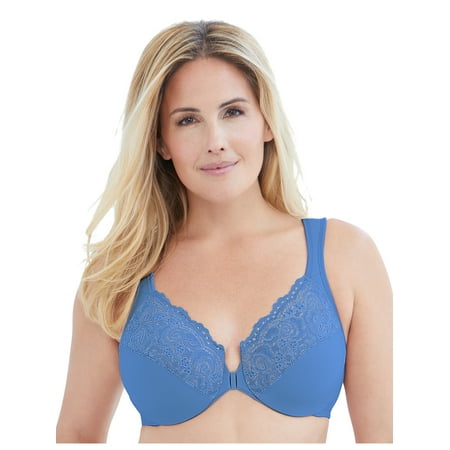 

Glamorise Full Figure Plus Size WonderWire Front-Closure Bra Underwire #1245