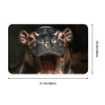 thumbnail image 5 of Playful Baby Hippo Splash Front Door Mat, Indoor Mats for Bedroom Bathroom Kitchen, Floor Mat Non-Slip, Soft Carpet Floor Cover Machine Washable Entryway Mat - 20x31.5in, 5 of 5