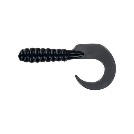 Big Bite Baits CTG210 2 in. Curl Tail Grub Black Fishing Lure - Pack of 10