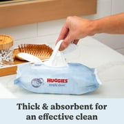 Huggies Simply Clean Unscented Wipes, 3 Flip-Top Packs, 192 Total Count