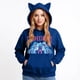 thumbnail image 3 of Pop cazadora para niña Demon Hunters Women's Fashion Cat-Ear Crop Top Hooded Sweatshirt （Blue）, 3 of 4