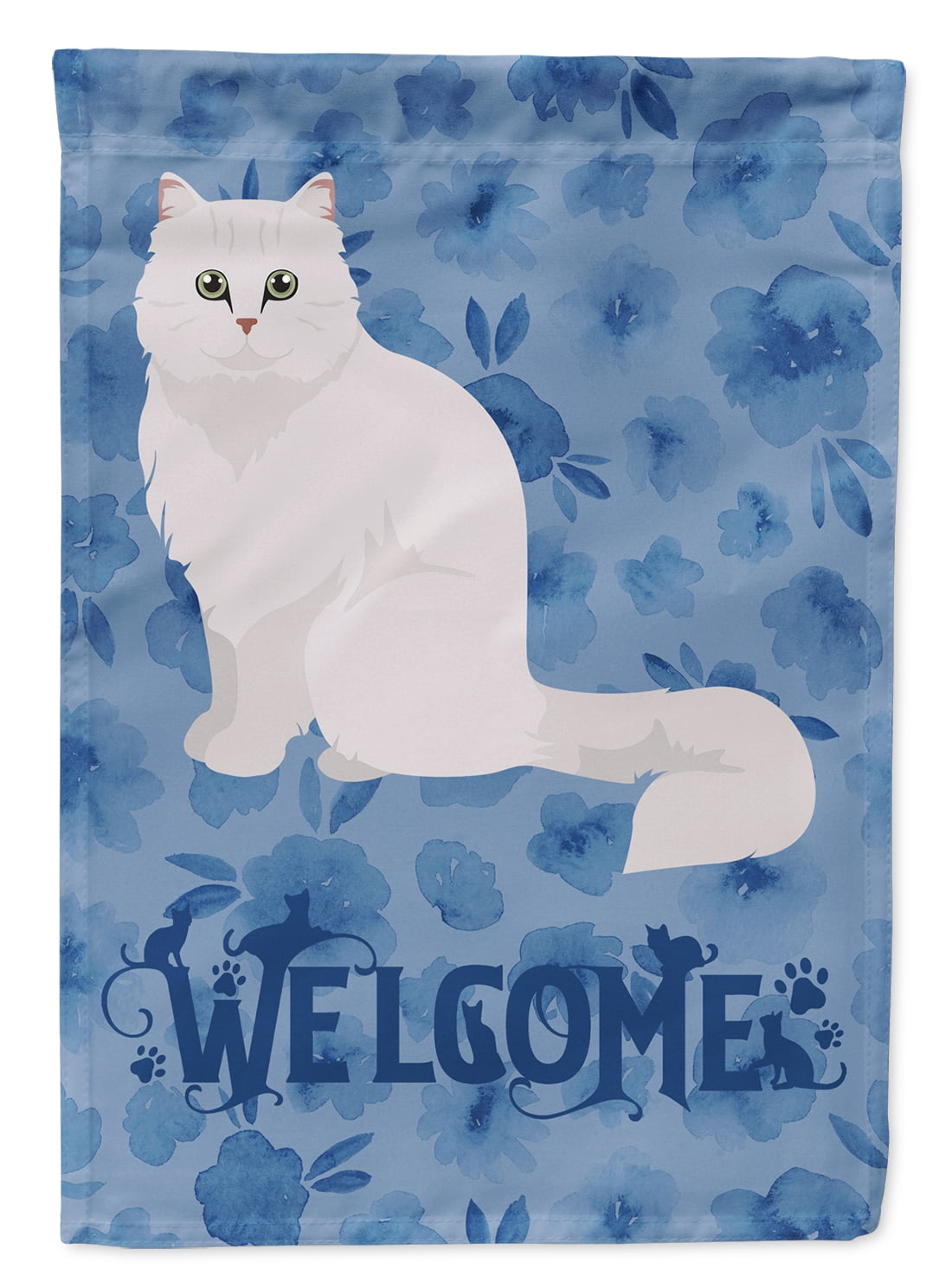 Chinchilla Persian Longhair Cat Welcome Garden Flag