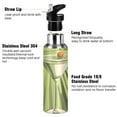 thumbnail image 3 of Yayeee 20oz Insulated Water Bottle Double Wall Stainless Steel with Flip Straw Lid, Light Green Martini, 3 of 7