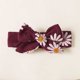 thumbnail image 5 of Gibobby Mameluco polar Ropa para niña recién nacida, conjunto de de tela crepé con estampado de margaritas, conjunto de 2 piezas para niña pequeña(Vino, 6-9 Meses), 5 of 5