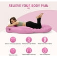 thumbnail image 3 of Hemvt Portable Maternity Pillow for Side & Stomach Sleepers, Inflatable Pregnancy Airbed with Belly Support Hole, Full-Body Comfort for Pregnant Women, Travel-Friendly, Gray, 3 of 8