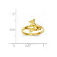 thumbnail image 2 of Solid 14k Yellow Gold Dolphin Ring (2mm) - Size 5, 2 of 2