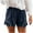 Navy, variant on ABATAB Women Casual Shorts Comfy Elastic Waist Shorts Summer Lightweight Pull on Beach Shorts with Deep Pockets