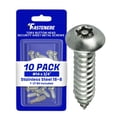 thumbnail image 1 of Tornillos de seguridad Torx para chapa metálica Fastenere - #14 x 3/4"" (paquete de 10) Tornillos de acero inoxidable antirrobo con cabeza de botón a prueba de manipulaciones para un mayor nivel de se, 1 of 1