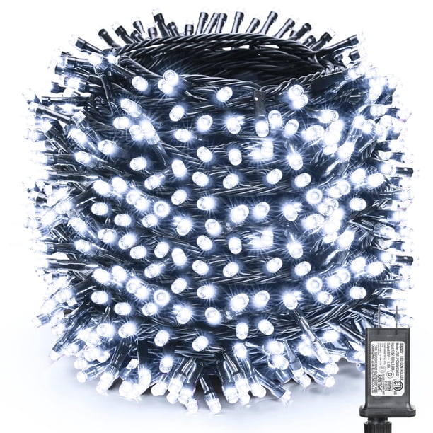 Luces navideñas Toodour, 338 pies, 1000 LED, 8 modos, color blanco frío