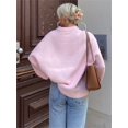 thumbnail image 4 of Women Autumn Winter Knit Sweater Long Sleeve Crew Neck Oversized Sweatshirts Casual Knitwear, 4 of 5