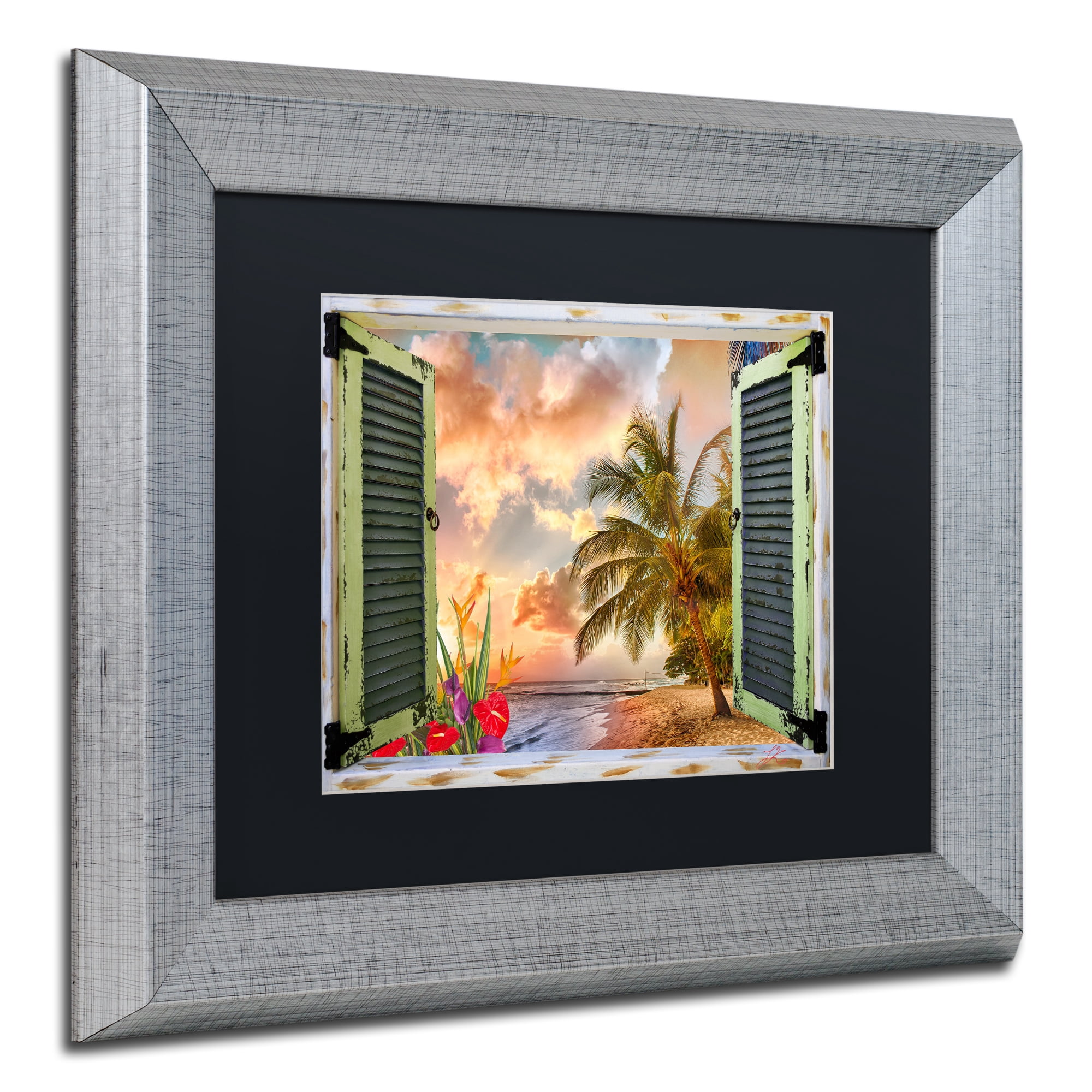 Leo Kelly 'Window to Paradise IV' Matted Framed Art