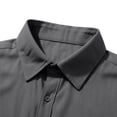 thumbnail image 5 of FengLS Men's Casual Shirt Summer Lightweight Button-Down Cardigan Shirt Collar Short Sleeves Shirt with Chest Pocket Outdoor Vacations Tops Soild Color Beach Blouse, 5 of 6