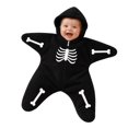 thumbnail image 3 of Halloween Baby Starfish Onesie Unisex Star Suit Hooded Wearable Blanket Footie Jumpsuit, 3 of 8