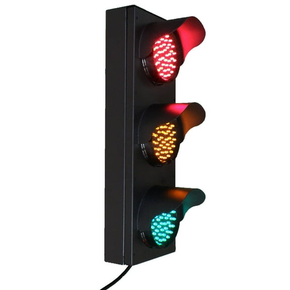 Signaworks Industrial LED Traffic Light 4 inch Diameter Lens 3 Color Red/Yellow/Green 90-260VAC Dock Bay Indicator Warning Light