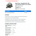 thumbnail image 2 of Water Pump - Compatible with 1950 - 1952 Chevy Fleetline 3.8L 6-Cylinder 1951, 2 of 2