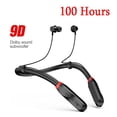 thumbnail image 3 of Auriculares con banda l cuello Bluetooth 5.0 con 100 horas de tiempo de reproducción, micrófono con supresión de ruido 1000 mAh Negro SM SunniMix auriculares bluetooth, 3 of 8